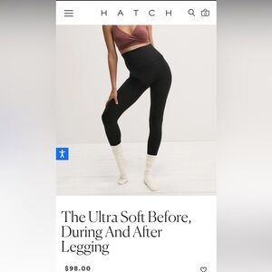 Hatch Ultra Soft Before, During and After Legging - Black